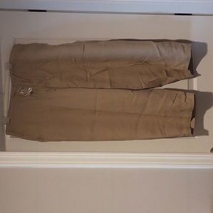 Avenue khaki linen capris. Size 18. New without tags. Never worn.